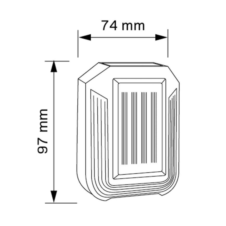 LED Solární nástěnné svítidlo LUCE LED/1,2V 400 mAh IP44