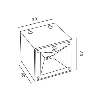 LED Solární nástěnné svítidlo se senzorem QUERK LED/1,2V 3000/4000K IP54 800 mAh