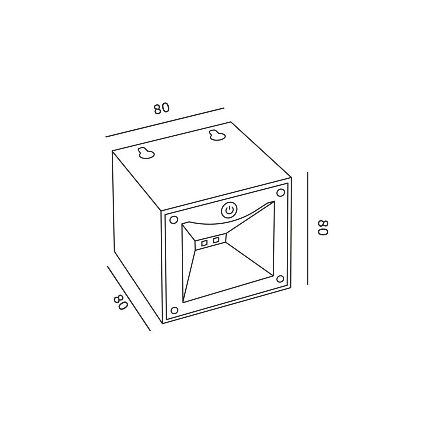 LED Solární nástěnné svítidlo se senzorem QUERK LED/1,2V 3000/4000K IP54 800 mAh