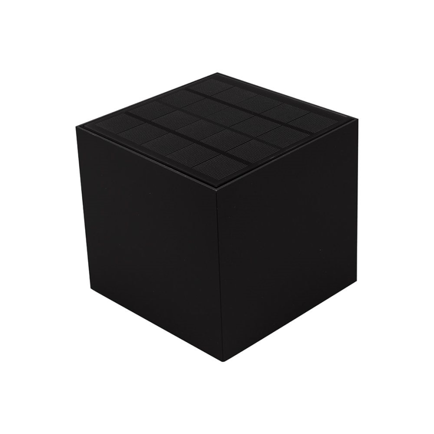 LED Solární nástěnné svítidlo se senzorem LED/9W/3,7V 3000/4000/5000K 2600 mAh IP65 černá
