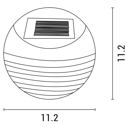 LED Solární nástěnné svítidlo se senzorem LED/0,06W/1,2V 200mAh 3000K IP44