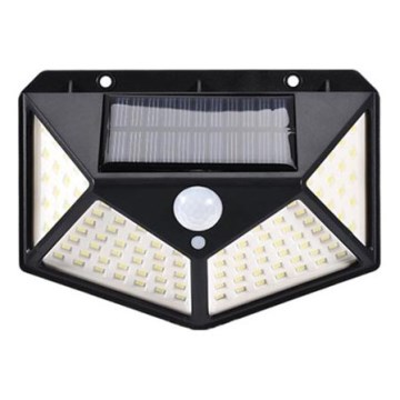 LED Solární nástěnné svítidlo se senzorem LED/1W/3,7V 6500K IP44