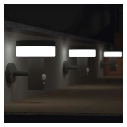 LED Solární nástěnné svítidlo se senzorem LED/2W/3,7V 1200 mAh IP44