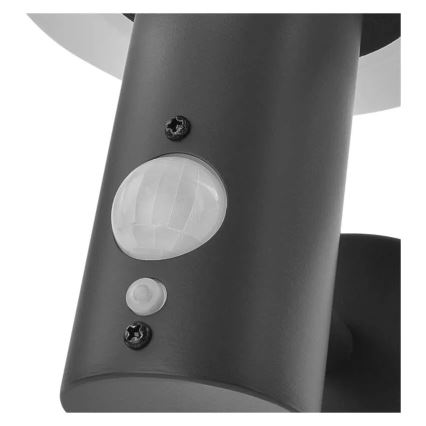 LED Solární nástěnné svítidlo se senzorem LED/2W/3,7V 1200 mAh IP44
