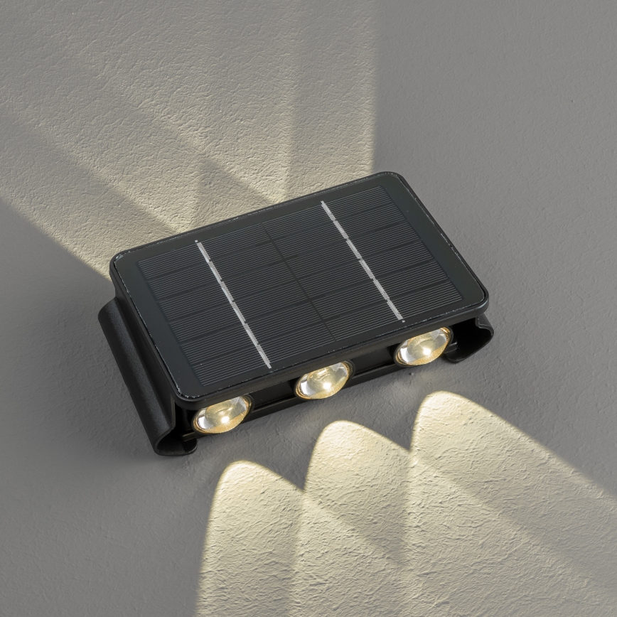 LED Solární nástěnné svítidlo se senzorem LED/2W/5V IP54 1300 mAh