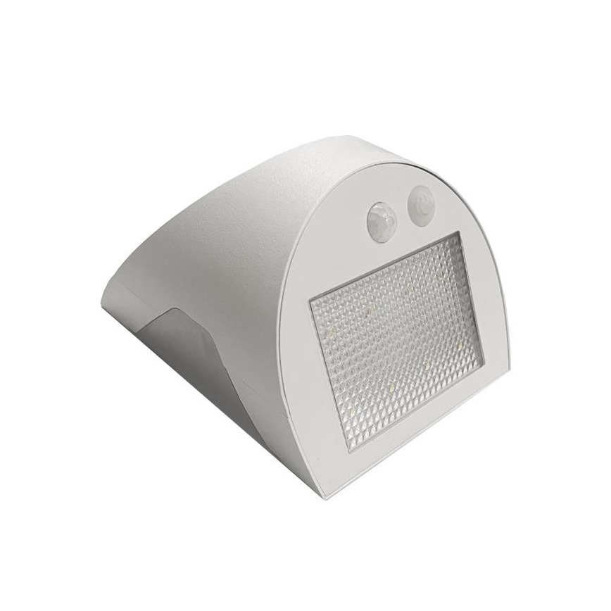 LED Solární nástěnné svítidlo se senzorem LED/3W/3,7V 3000/4000K 1200 mAh IP54 bílá
