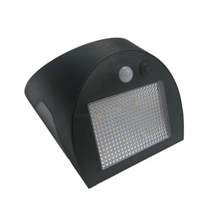 LED Solární nástěnné svítidlo se senzorem LED/3W/3,7V 3000/4000K 1200 mAh IP54 černá