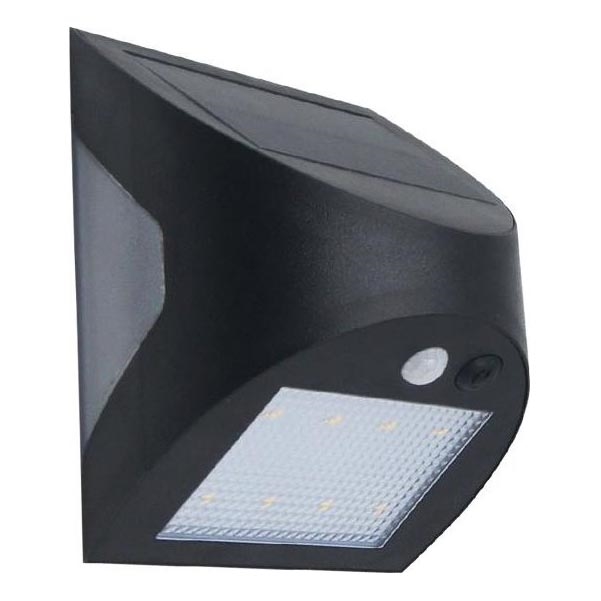 LED Solární nástěnné svítidlo se senzorem LED/3W/3,7V 3000/4000K 1200 mAh IP54 černá