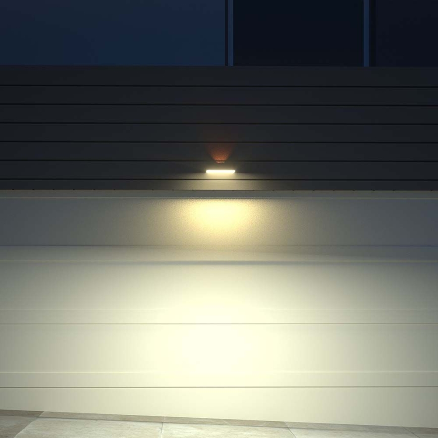 LED Solární nástěnné svítidlo se senzorem LED/3W/3,7V 3000K/4000K IP65 bílá