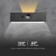 LED Solární nástěnné svítidlo se senzorem LED/3W/3,7V 3000K/4000K IP65 černá