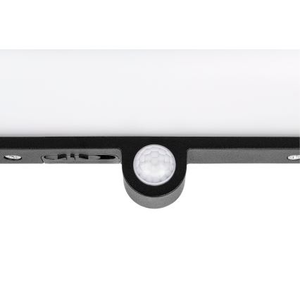 LED Solární nástěnné svítidlo se senzorem pohybu a soumraku LED/3W/3,7V IP54 1500 mAh černá