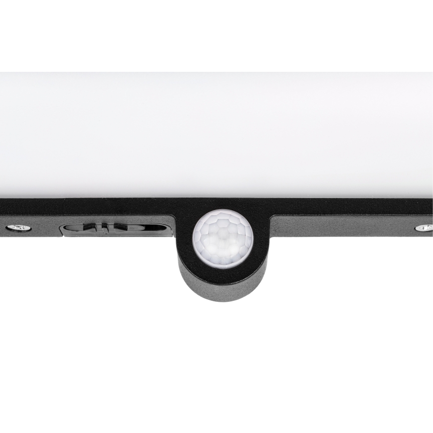 LED Solární nástěnné svítidlo se senzorem pohybu a soumraku LED/3W/3,7V IP54 1500 mAh černá