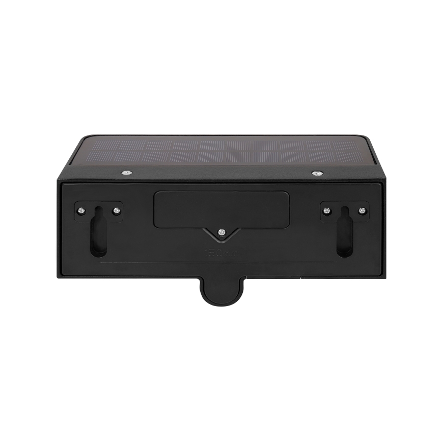 LED Solární nástěnné svítidlo se senzorem pohybu a soumraku LED/3W/3,7V IP54 1500 mAh černá