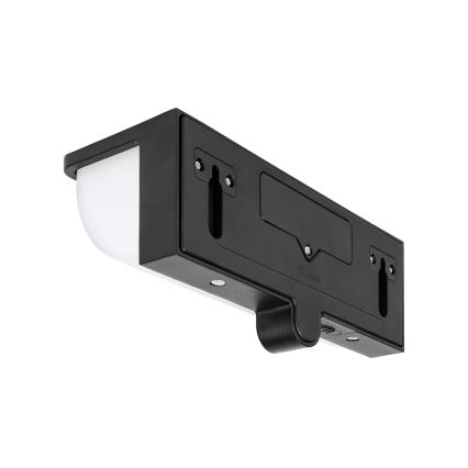 LED Solární nástěnné svítidlo se senzorem pohybu a soumraku LED/3W/3,7V IP54 1500 mAh černá