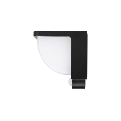 LED Solární nástěnné svítidlo se senzorem pohybu a soumraku LED/3W/3,7V IP54 1500 mAh černá
