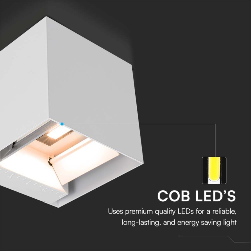 LED Solární nástěnné svítidlo se senzorem LED/3W/3,7V IP65 4000K 2600 mAh bílá