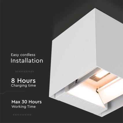 LED Solární nástěnné svítidlo se senzorem LED/3W/3,7V IP65 4000K 2600 mAh bílá