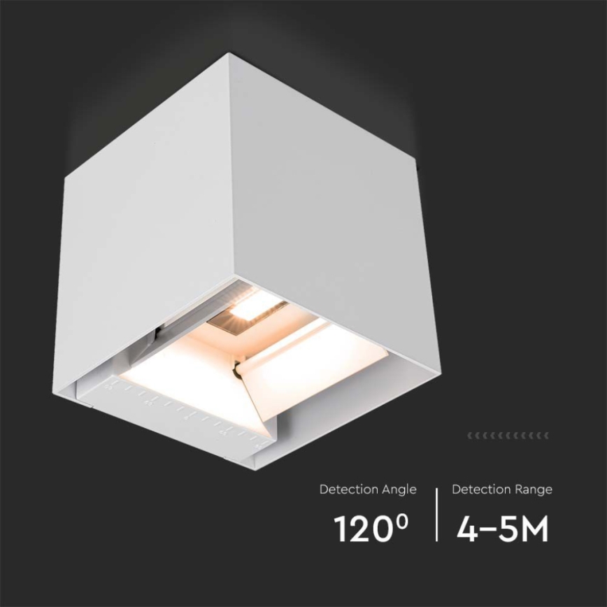 LED Solární nástěnné svítidlo se senzorem LED/3W/3,7V IP65 4000K 2600 mAh bílá