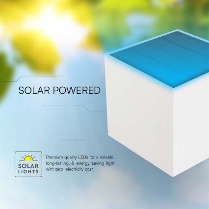 LED Solární nástěnné svítidlo se senzorem LED/3W/3,7V IP65 4000K 2600 mAh bílá