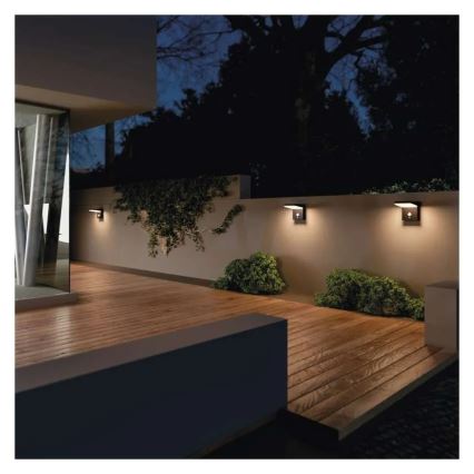 LED Solární nástěnné svítidlo se senzorem LED/4,4W/3,7V 2200 mAh IP44