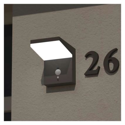 LED Solární nástěnné svítidlo se senzorem LED/4,4W/3,7V 2200 mAh IP44