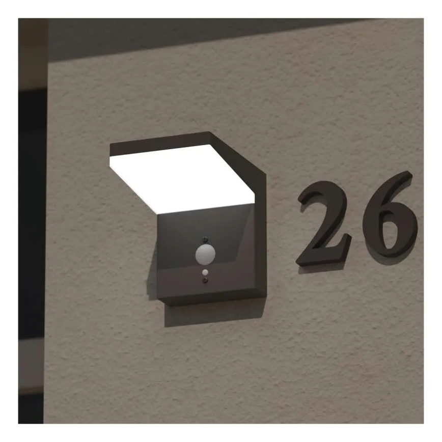 LED Solární nástěnné svítidlo se senzorem LED/4,4W/3,7V 2200 mAh IP44