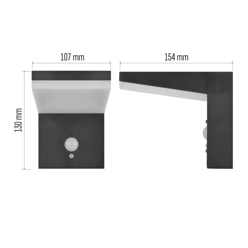 LED Solární nástěnné svítidlo se senzorem LED/4,4W/3,7V 2200 mAh IP44