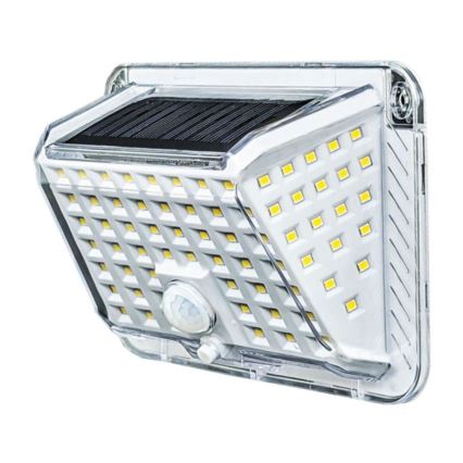 LED Solární nástěnné svítidlo se senzorem LED/5W/3,7V 1200 mAh IP44
