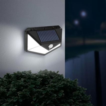 LED Solární nástěnné svítidlo se senzorem LED/5W/5,5V IP65 1200 mAh