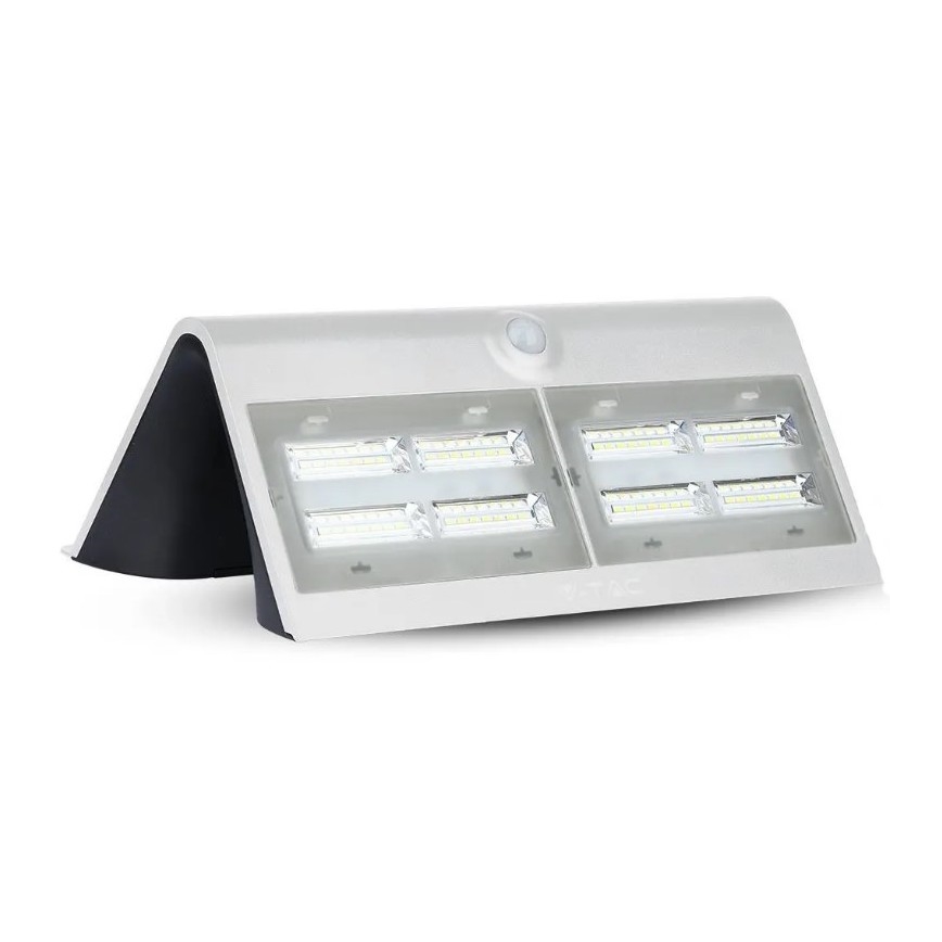 LED Solární nástěnné svítidlo se senzorem LED/7W/3,7V 4000K IP65 bílá