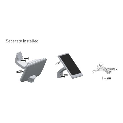 LED Solární nástěnné svítidlo se senzorem LED/8W/3,7V 2000 mAh IP54