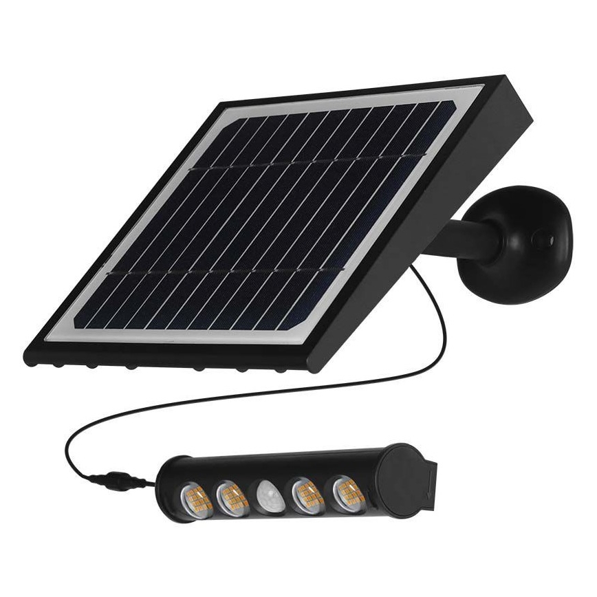 LED Solární nástěnné svítidlo se senzorem LED/8W/3,7V IP65 3000K 4000 mAh