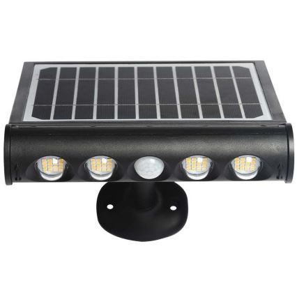 LED Solární nástěnné svítidlo se senzorem LED/8W/3,7V IP65 3000K 4000 mAh