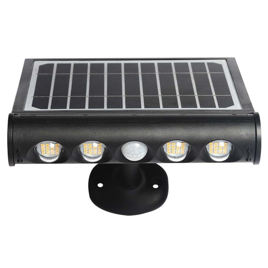 LED Solární nástěnné svítidlo se senzorem LED/8W/3,7V IP65 3000K 4000 mAh