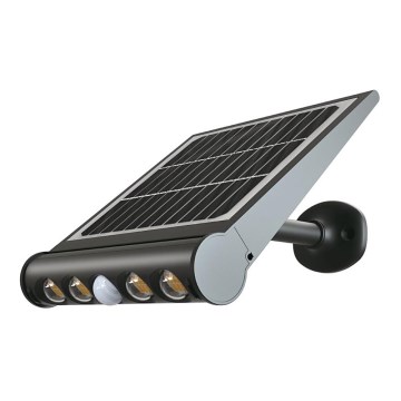 LED Solární nástěnné svítidlo se senzorem LED/8W/3,7V IP65 4000K 4000 mAh