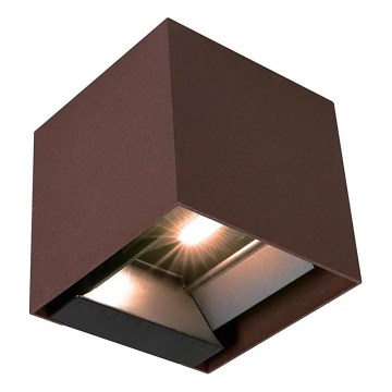 LED Solární nástěnné svítidlo se senzorem LED/9W/3,7V 3000/4000/5000K IP65 2600 mAh hnědá