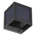 LED Solární nástěnné svítidlo se senzorem LED/9W/3,7V 3000/4000/6000K IP65 2600 mAh černá