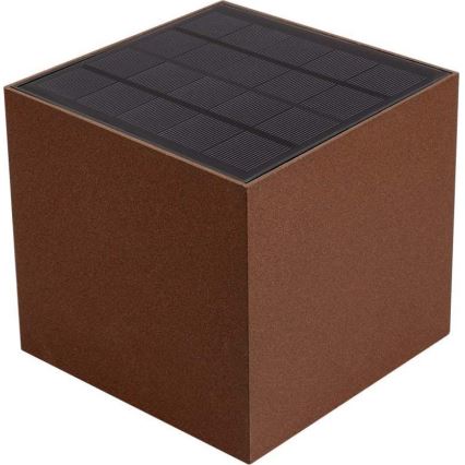 LED Solární nástěnné svítidlo se senzorem LED/9W/3,7V IP65 4000K hnědá