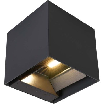 LED Solární nástěnné svítidlo se senzorem LED/9W/5V 3000/4000/5000K IP65 2600 mAh antracit