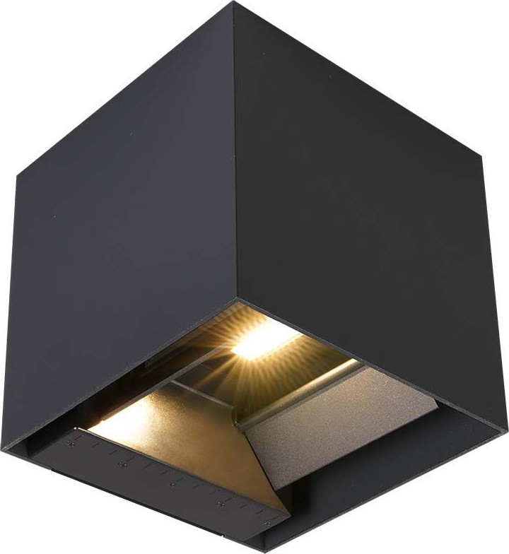 LED Solární nástěnné svítidlo se senzorem LED/9W/5V 3000/4000/5000K IP65 2600 mAh antracit