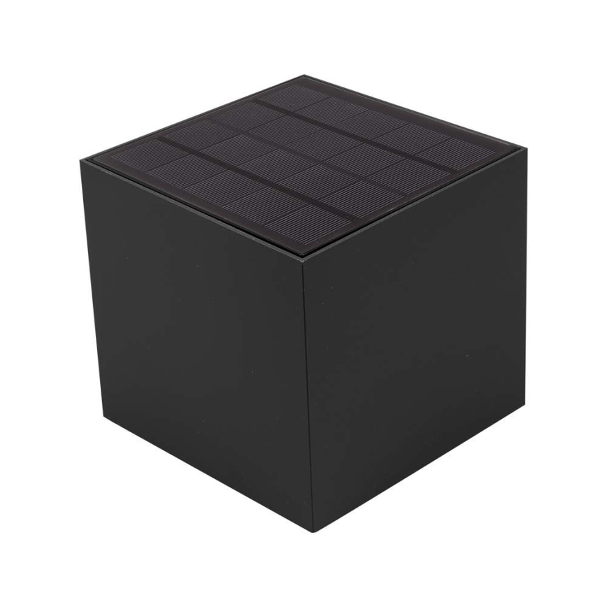 LED Solární nástěnné svítidlo se senzorem LED/9W/5V 3000/4000/5000K IP65 2600 mAh antracit