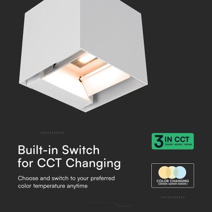 LED Solární nástěnné svítidlo se senzorem LED/9W/5V 3000/4000/5000K IP65 2600 mAh bílá