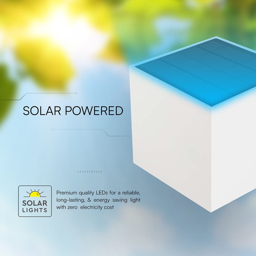 LED Solární nástěnné svítidlo se senzorem LED/9W/5V 3000/4000/5000K IP65 2600 mAh bílá