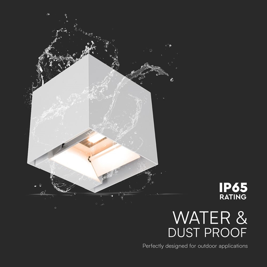 LED Solární nástěnné svítidlo se senzorem LED/9W/5V 3000/4000/5000K IP65 2600 mAh bílá