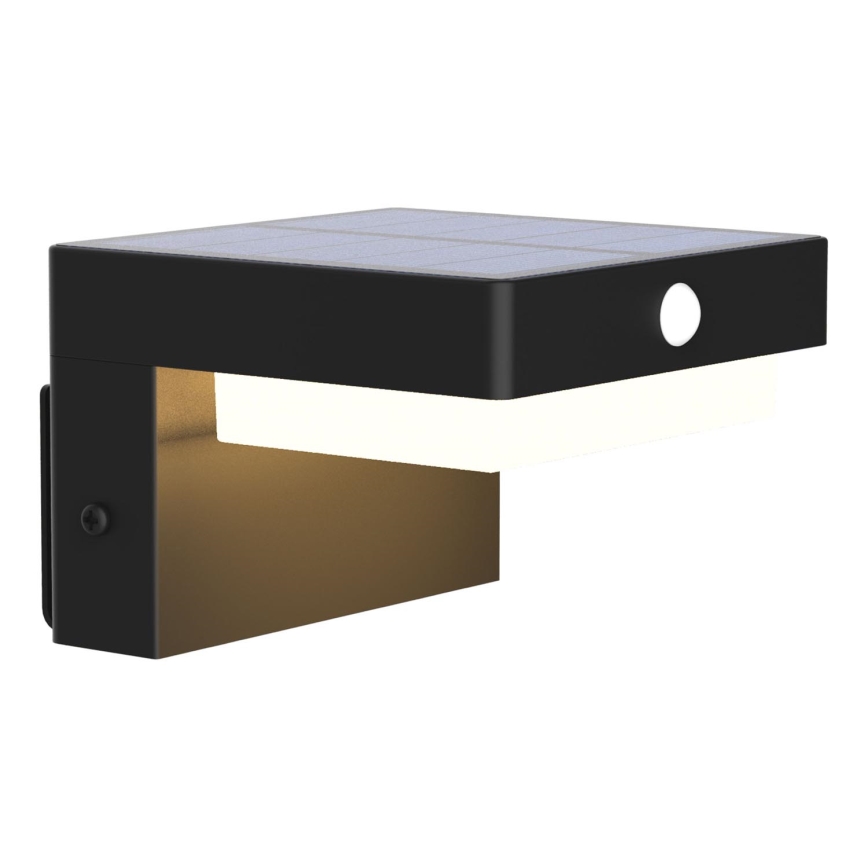 LED Solární nástěnné svítidlo se senzorem MALI LED/4,5W/3,7V 2000 mAh IP44 černá