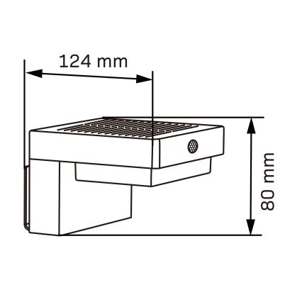 LED Solární nástěnné svítidlo se senzorem MALI LED/4,5W/3,7V 2000 mAh IP44 černá