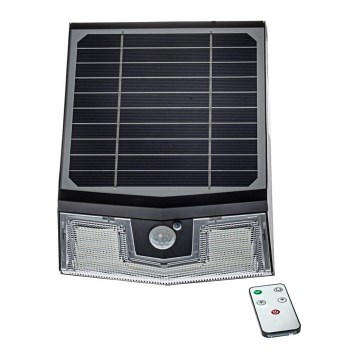 LED Solární nástěnné svítidlo se senzorem pohybu a soumraku TRANSFORMER LED/7W/3,7V IP65 + dálkové ovládání