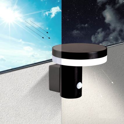 LED Solární nástěnné svítidlo se senzorem SOLARIS3 LED/5,5W/3,7V 4000K IP44 2600 mAh