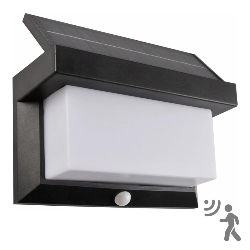 LED Solární nástěnné svítidlo se senzorem TONY LED/3,7V 1800 mAh IP44