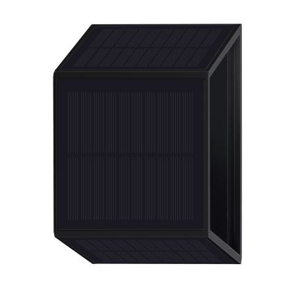 LED Solární nástěnné svítidlo WINGS LED/2W/1300 mAh 3,7V 6000K IP54 černá